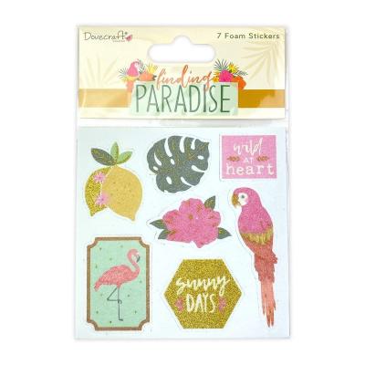 Dovecraft Finding Paradise - Foam Glitter Stickers